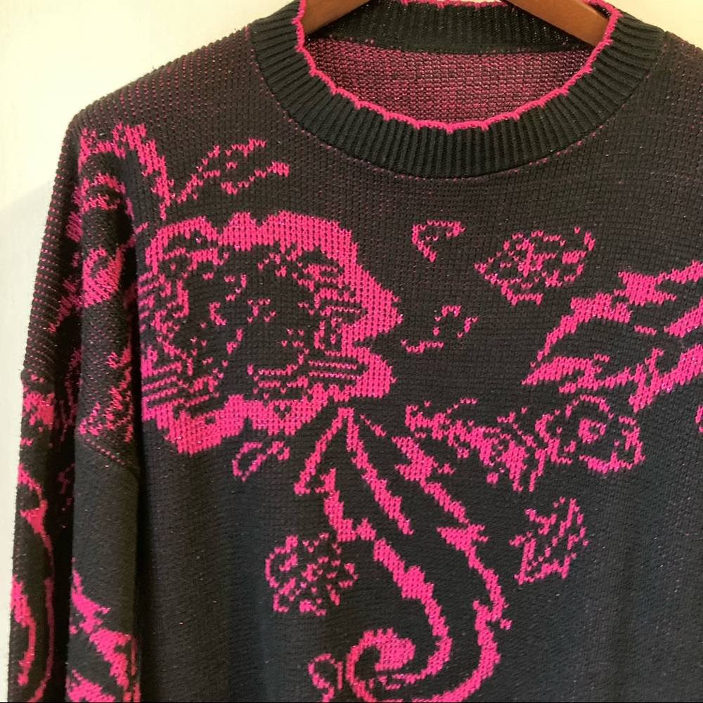 Funky Acrylic Sweater Large - Picture 2 of 5